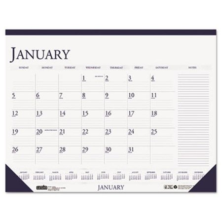 HOUSE OF DOOLITTLE House Of Doolittle 164 2016 Two-Color Monthly Desk Pad Calendar With Large Notes Section 164
